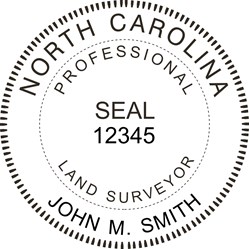 Land Surveyor - Pre Inked Stamp - North Carolina